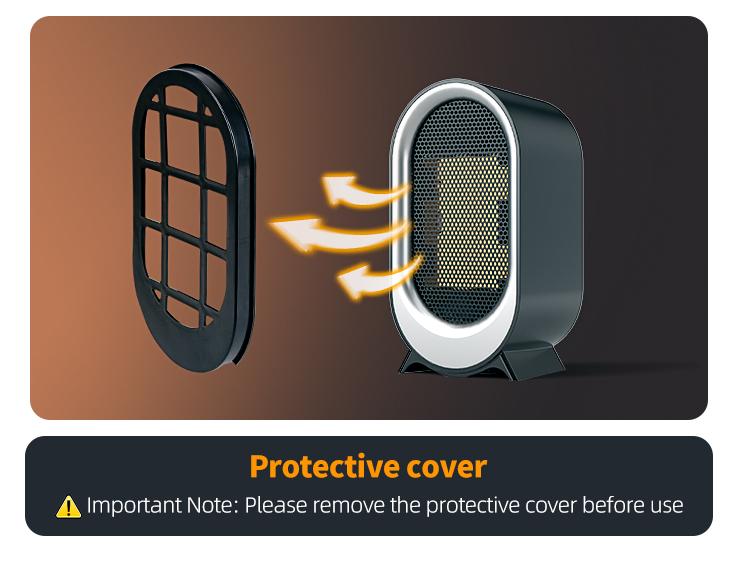 Space Heater, 1200W Portable Energy-Efficient Indoor Space Heaters, 2 Heat Modes, Overheat & Tip-Over Protection, 48dB Quiet Operation, Energy Saving Indoor Heater for Home Office Use