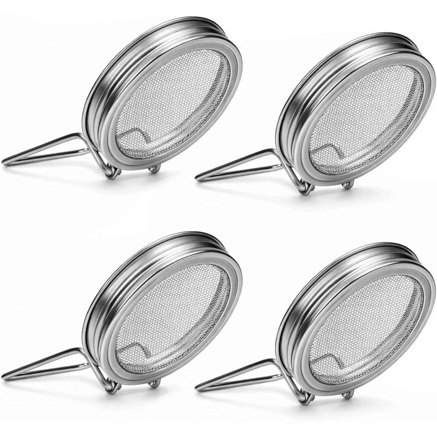 Sprouting  for Wide Mouth Mason Jars, 4Pack  Stainless Steel Screen Bean Sprouts Growing Lid for  Alfalfa Broccoli Seeds Mung Bean  Germination Kits