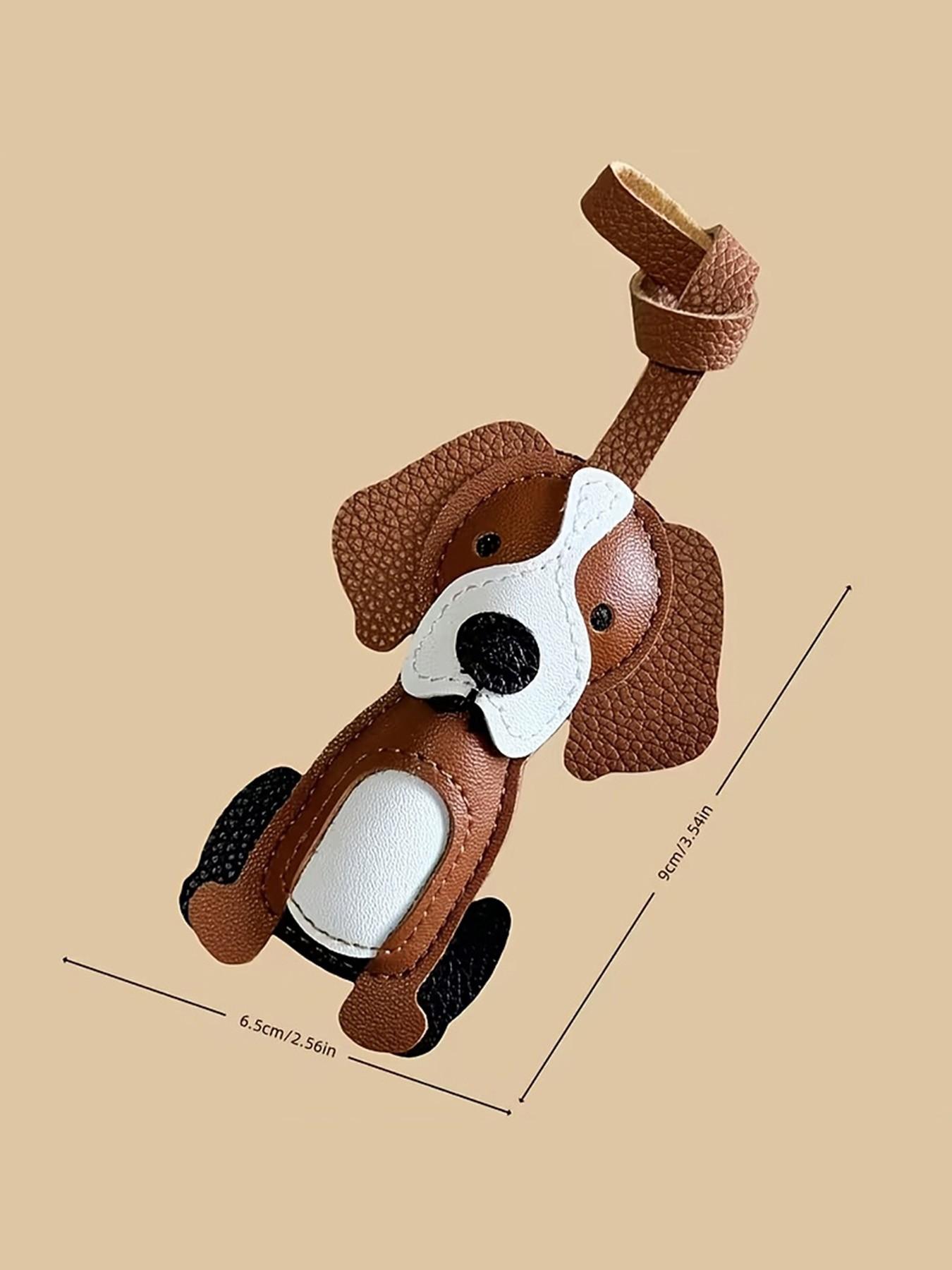 Adorable PU Leather Bulldog Keychain, Bag Accessory, Phone Chain, Valentine's Day Gift for Men and Women, All-Season Casual Style