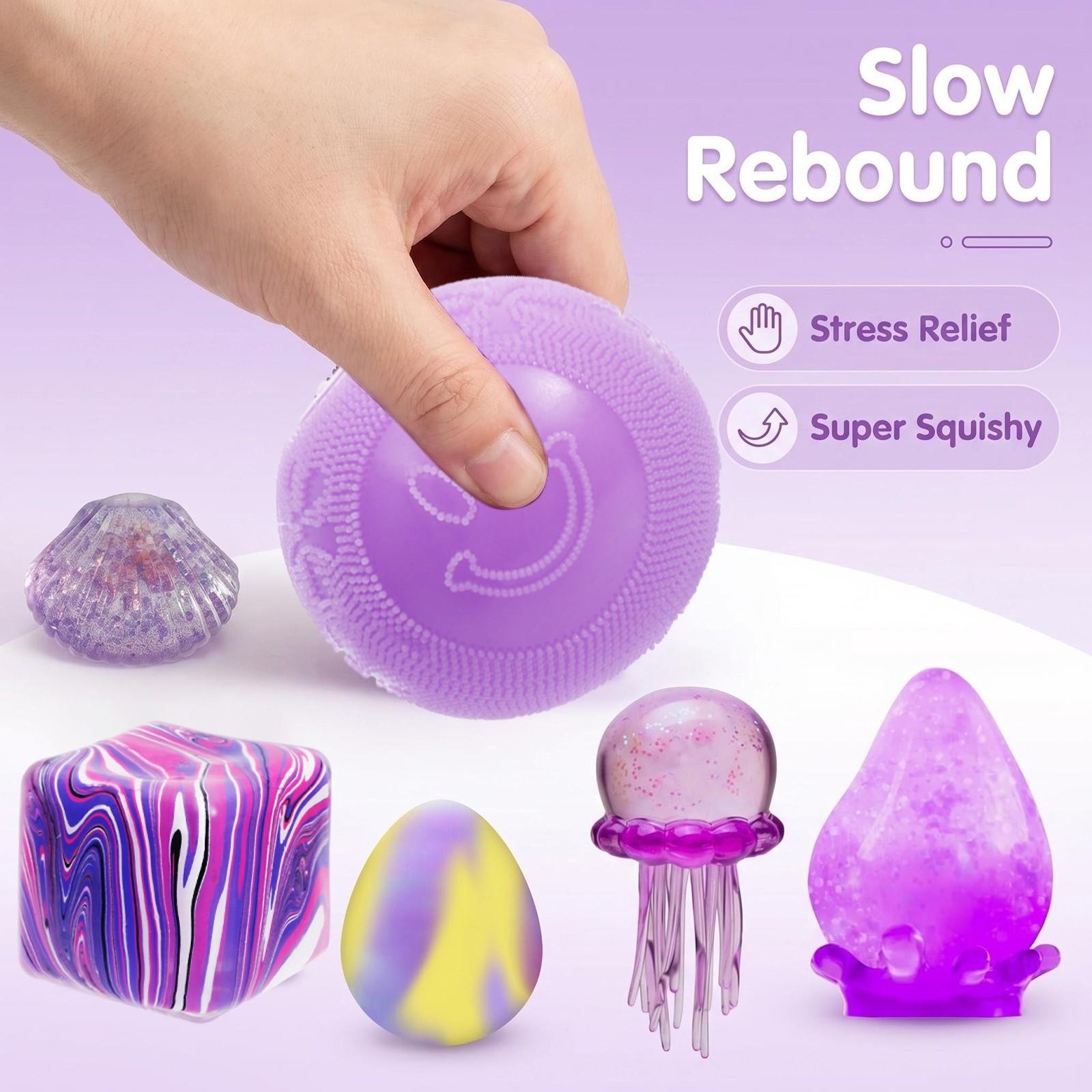 Stress Relief Toy Set, Malt Sugar Squeeze Therapy Kit, Creative Soft Gel Doll, Ideal for Pressure Relief, Birthday Gift, Party Present