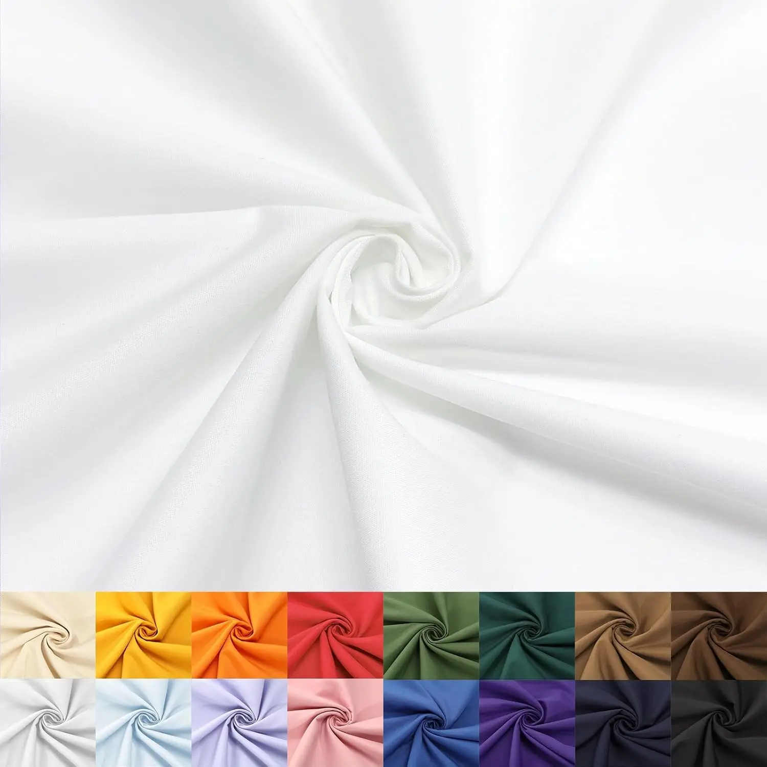 60" Wide Cotton Polyester Broadcloth Fabric by the Yard for Sewing DIY Handcraft Projects