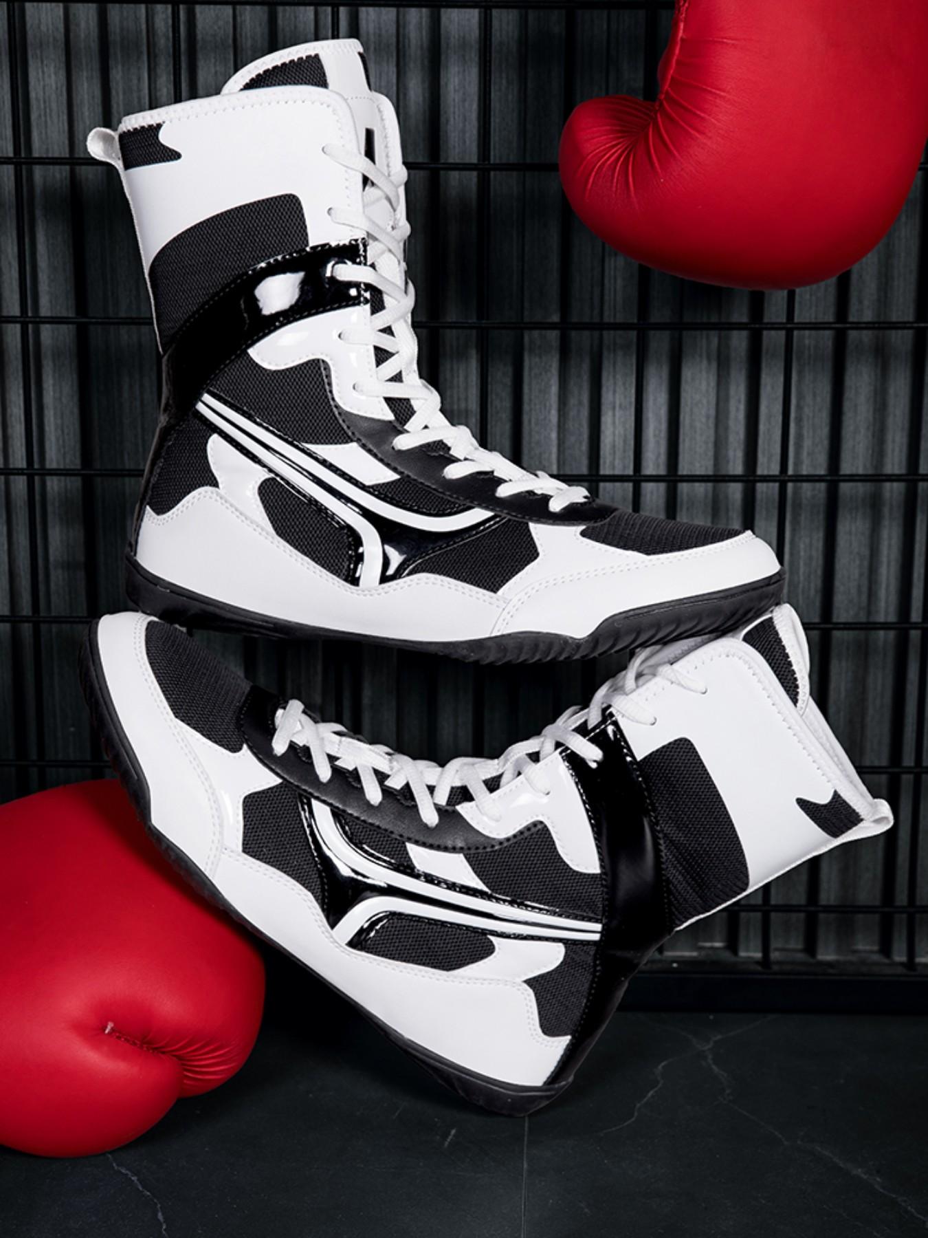 Men's Training Shoes and Sports Shoes, Trendy Fashion Anti-Slip Durable Boxing Wrestling Shoes, Ideal for Various Sports Training Scenarios