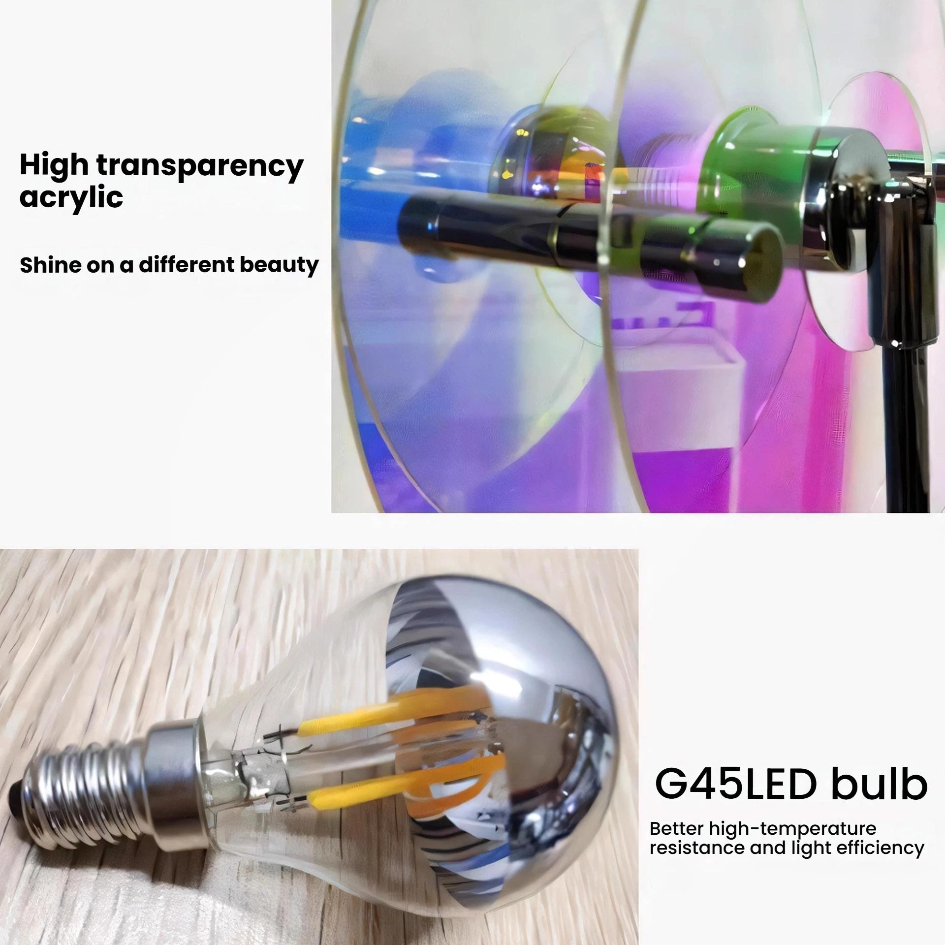 Bauhaus Style Acrylic LED Lamp - 16M Color Smart Mood Light for Bedroom/Studio, Modular Panels with Touch Control, Designer Gift for Him/Her, Creative Led Lighting