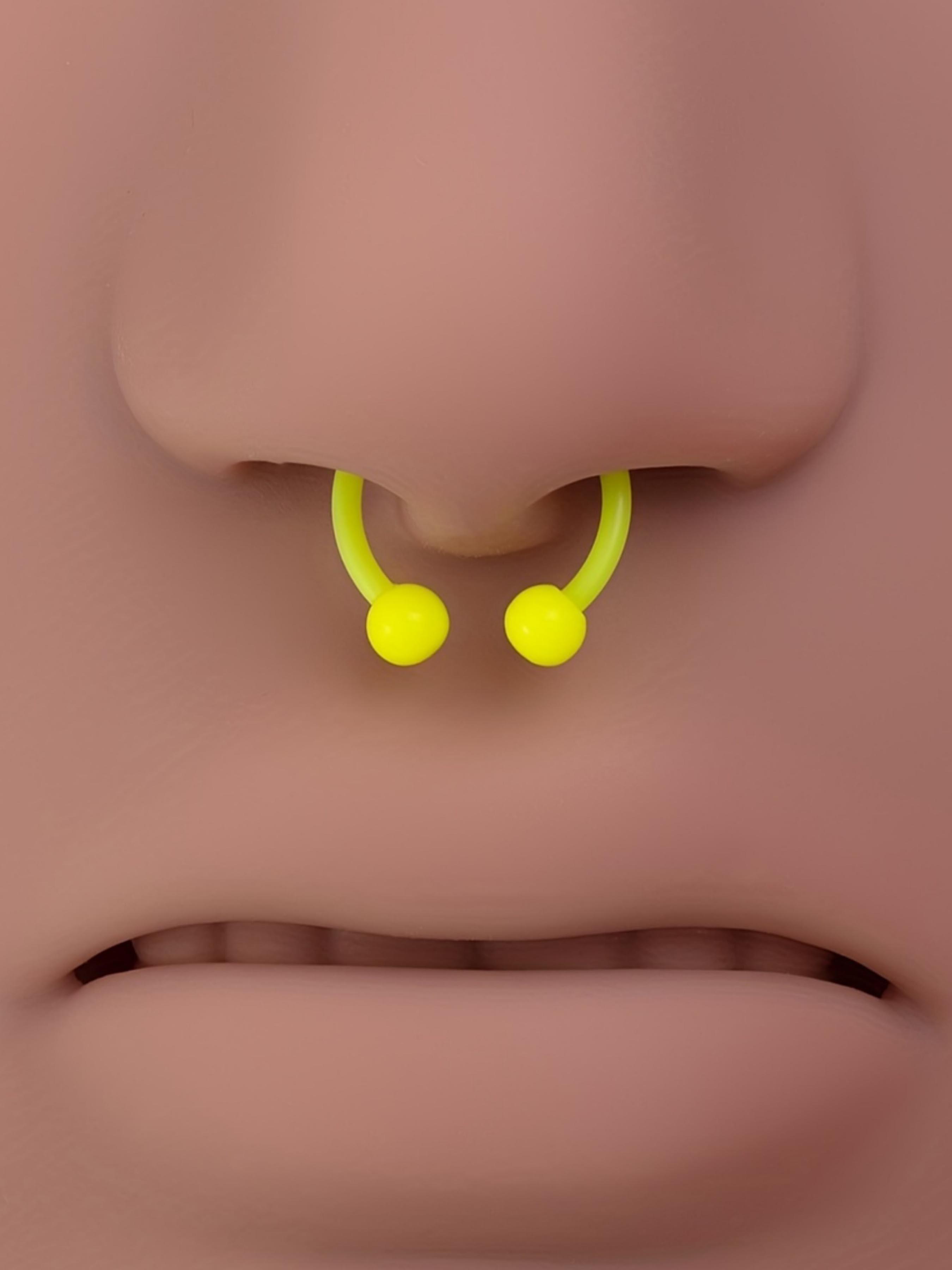 10pcs Flexible Horseshoe Colorful Nose Rings, Hoop Acrylic Boiflex Lip Eyebrow Retainer, Septum Piercing Cartilage Earrings, Body Piercing Accessories, Septum Clicker, Nose Rings Hoops, Nose Ring Jewelry
