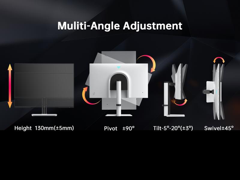 KTC 27" 2K IPS HDR400 300Hz/1ms Gaming Vertical Monitor, OC 320Hz, H27E6,
