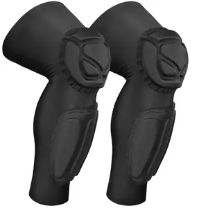 Padded Knee Calf Pads Compression Leg Sleeve Thigh Protector Gear Shin Brace for Football Basketball Volleyball Soccer Baseball for Adult 1 Pair