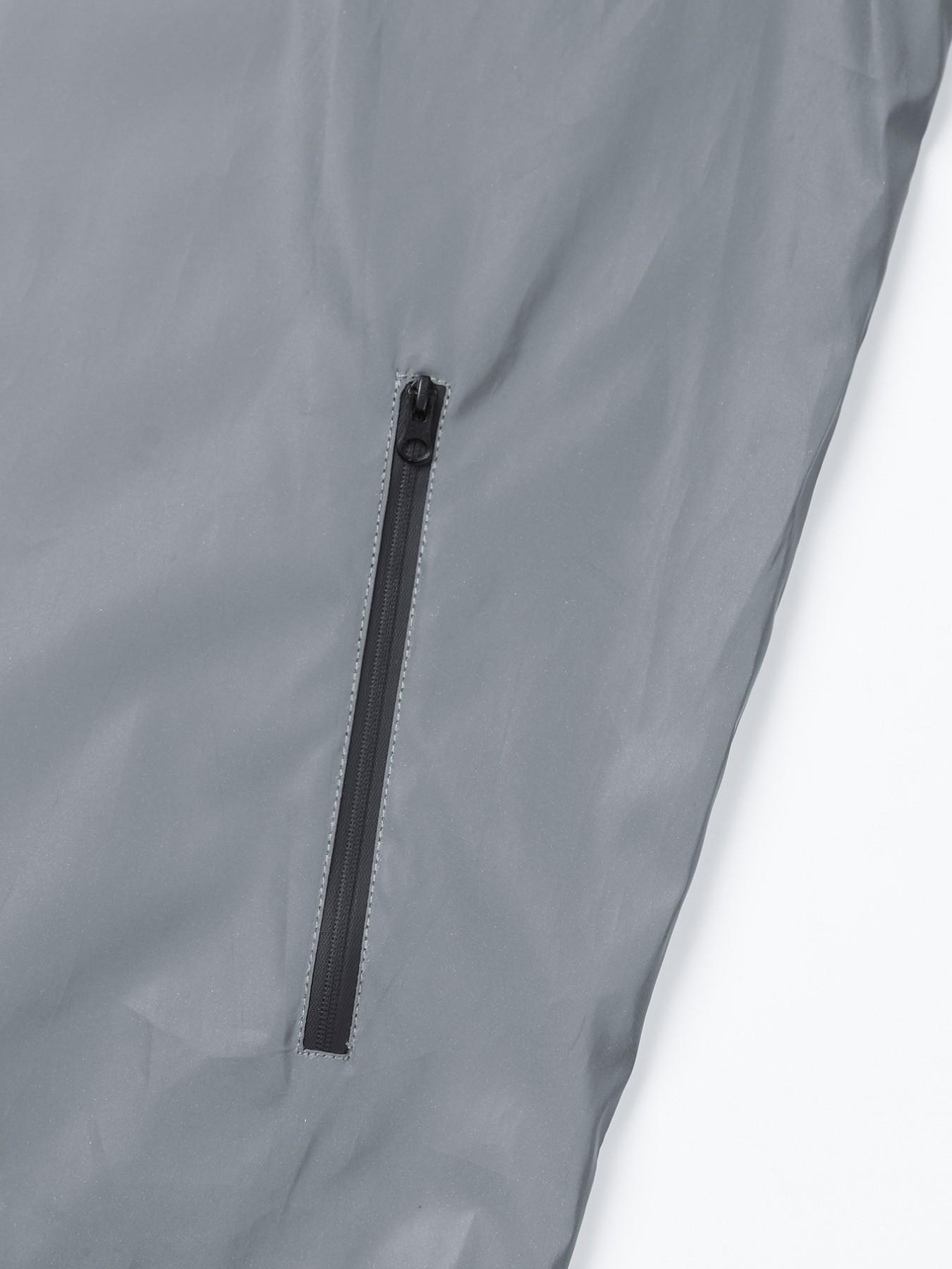 Men's Sleeveless Vest with Zipper, Mesh Lining, Reflective Material for Night Use, Casual Loose-Fitting Outer Vest