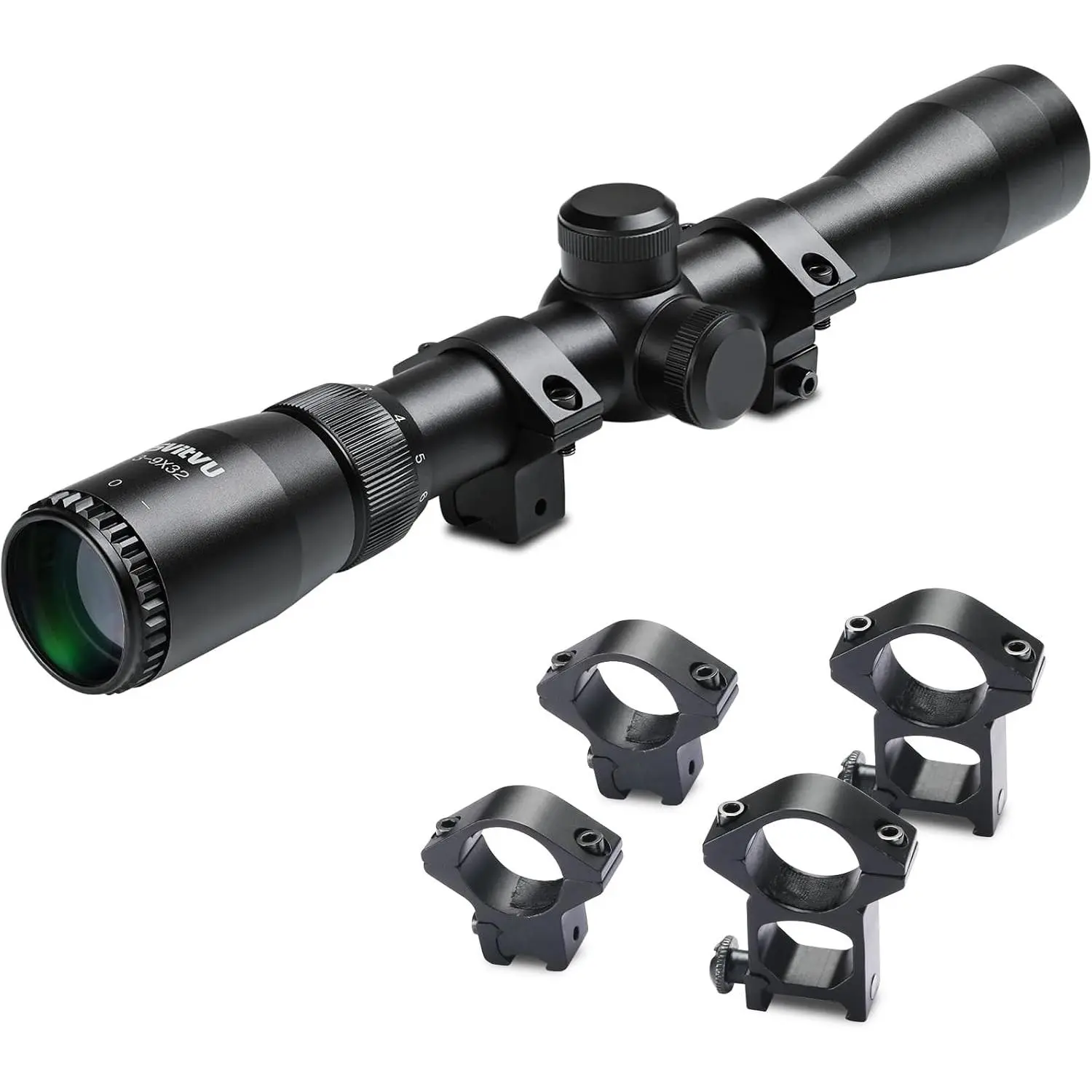 Scope, 3-9X32, 3-9X40, 3-9X50, Green Lens, Fast Focus Eyepiece, Free Ring Mounts, Air Rifle Scope, Optics Reticle Crosshair Scope