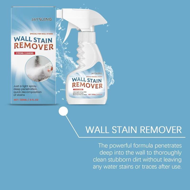 Jaysuing Wall Stain Remover, Stain Treater Spray, Water Marks Cleaner for Bathroom & Kitchen Walls, Effective Mold Cleaning Solution for Home Use, Cleaner Liquid