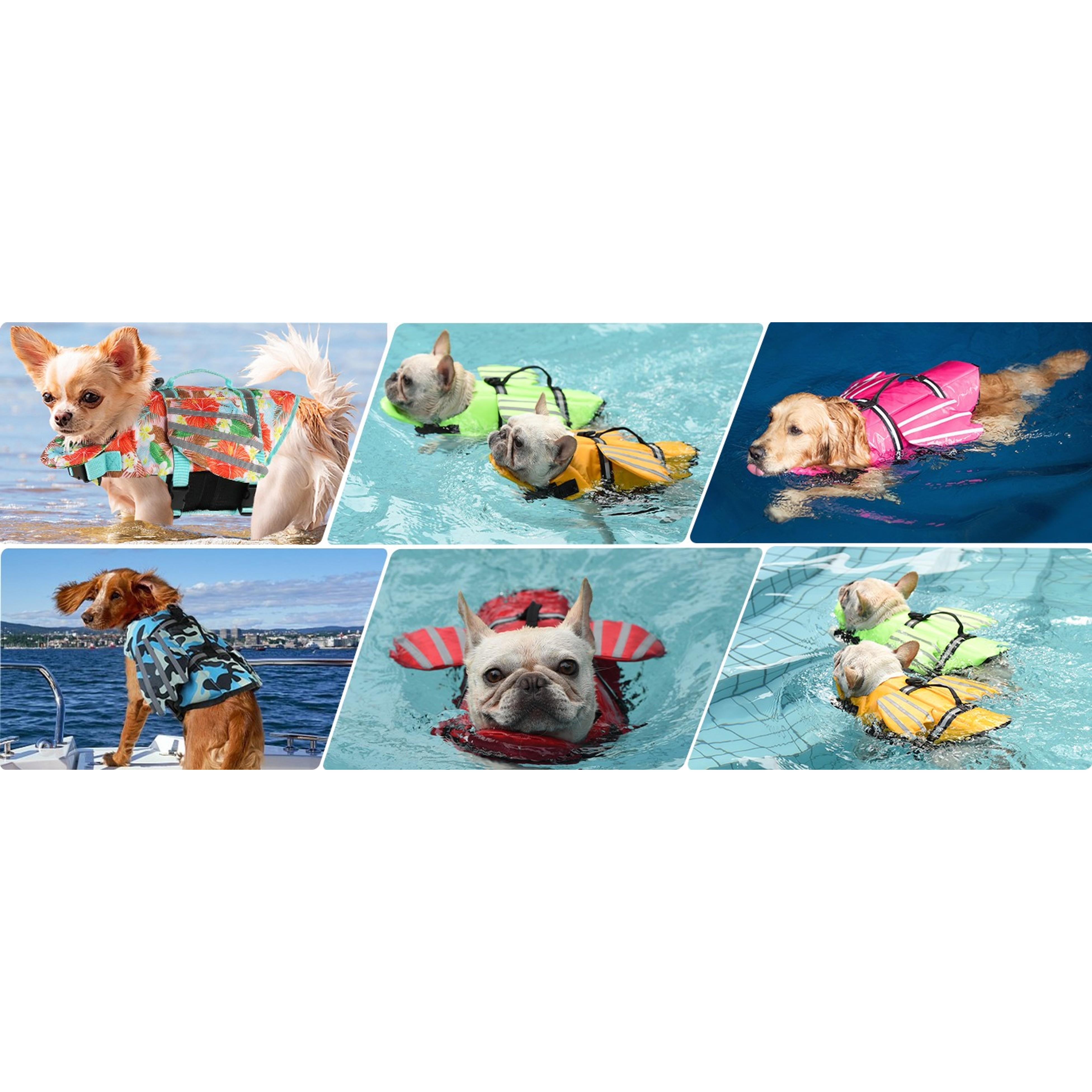 Dog Life Jacket, Cute Wings Adjustable Dog Life Vest with Chin Float and Handle for Swimming Boating Reflective High Buoyancy Swim Float Vest for Small Medium Large Dogs (Pink, M)
