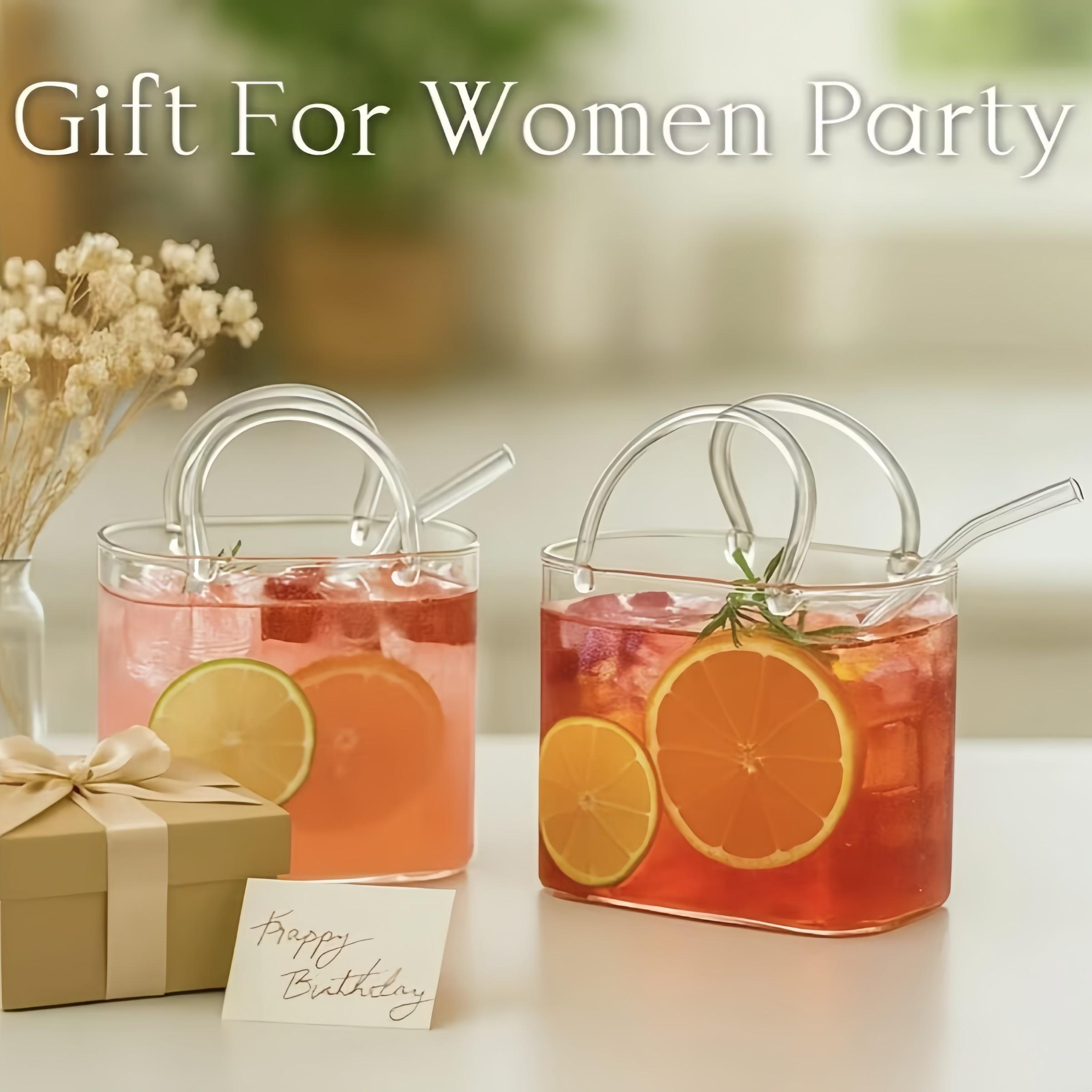 1/2/4 piece 26oz Creative Handbag Shaped Thick-Bottom Glass Cup, Food Grade Easy Clean Multi-Function Cup, 3-In-1 For Drink Fish Tank Vase, Party Birthday Christmas Gift For Women, Home Decor High-Appearance Cup