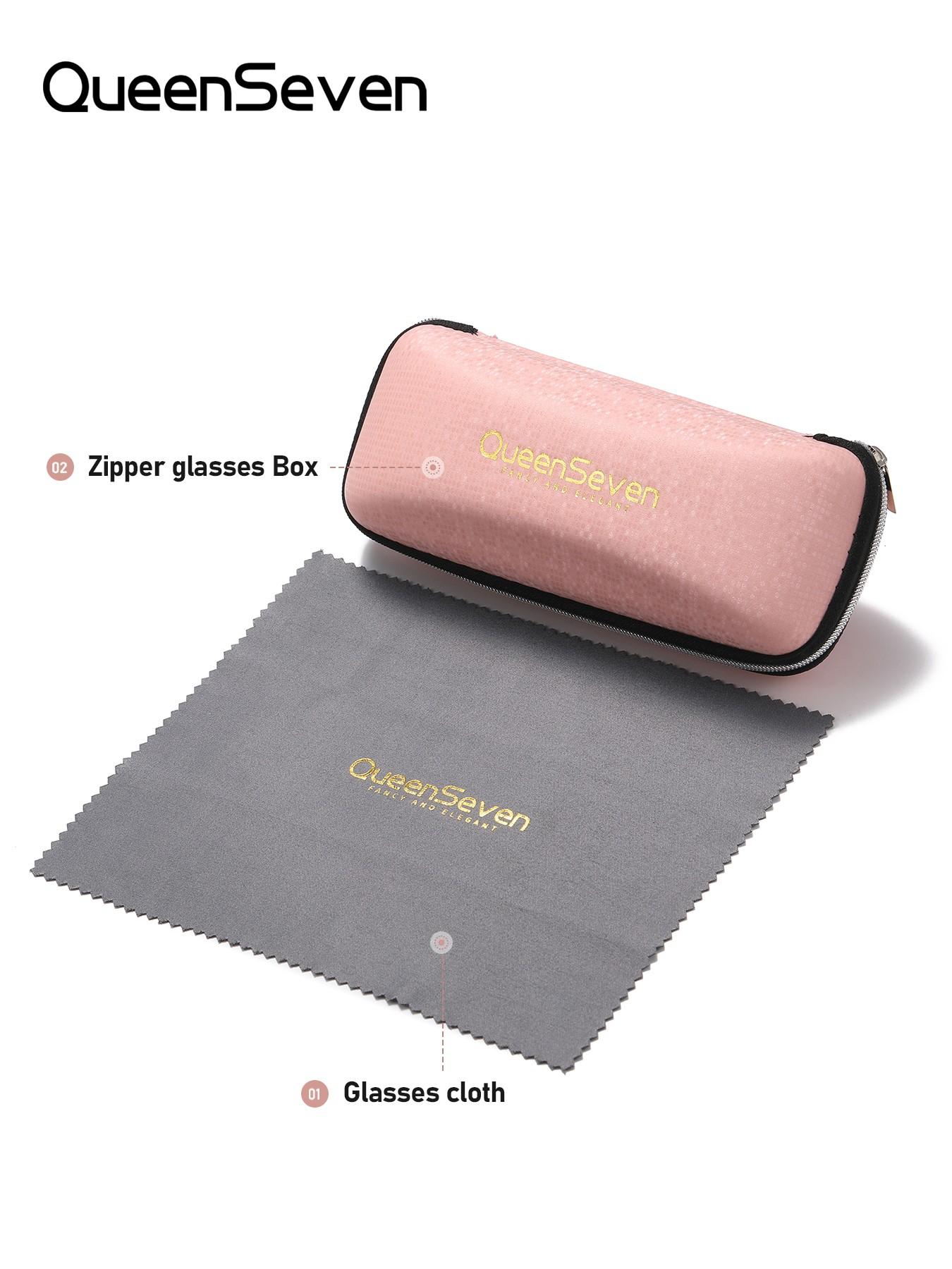 QueenSeven 1 Piece Unisex Exceptional Quality Full Frame Plano Glasses Easy To Wear Rectangular Frame Plano Glasses