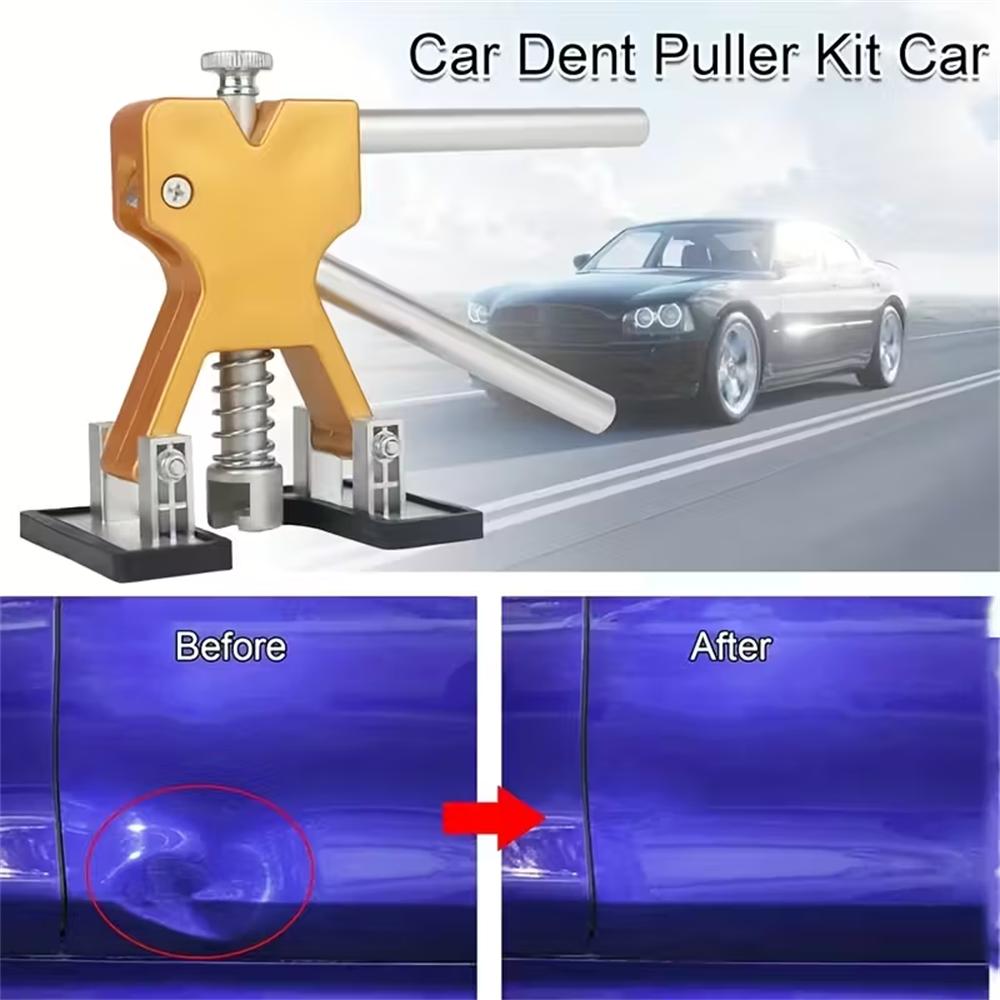 77pcs Paintless Dent Removal Kit with T-bar Dent Puller, Body Repair Dent Removal Tools,Professional Paintless Dent Repair Kit , Dent Puller For Cars,Comprehensive Car Dent Repair Kit