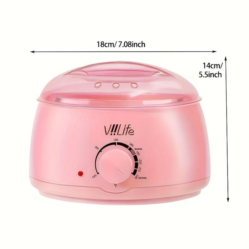 Viilife 6-Piece Hair Removal Wax Set Pink Wax Ball for Face Eyebrows Body Brazilian Lines 43 Accessories Home Salon Grade Hot Melt Wax Set - Cosmetic