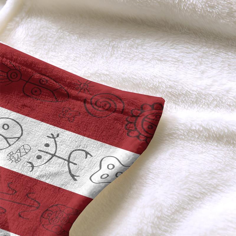 Puerto Rican Flag Flannel Blanket, Soft Warm Fleece Throw for Sofa, Bed, Travel and Office, Lightweight Comfortable Home Decor Gift