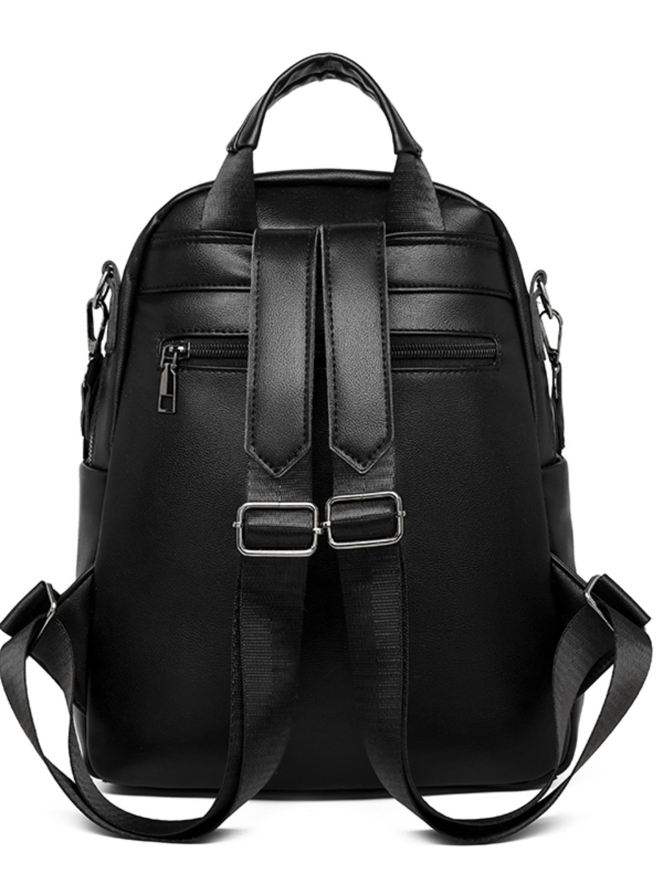 Soft Leather Casual Backpack, Vintage Women's High-End Bag, Multi-Functional Use, Large Capacity Storage, All Seasons