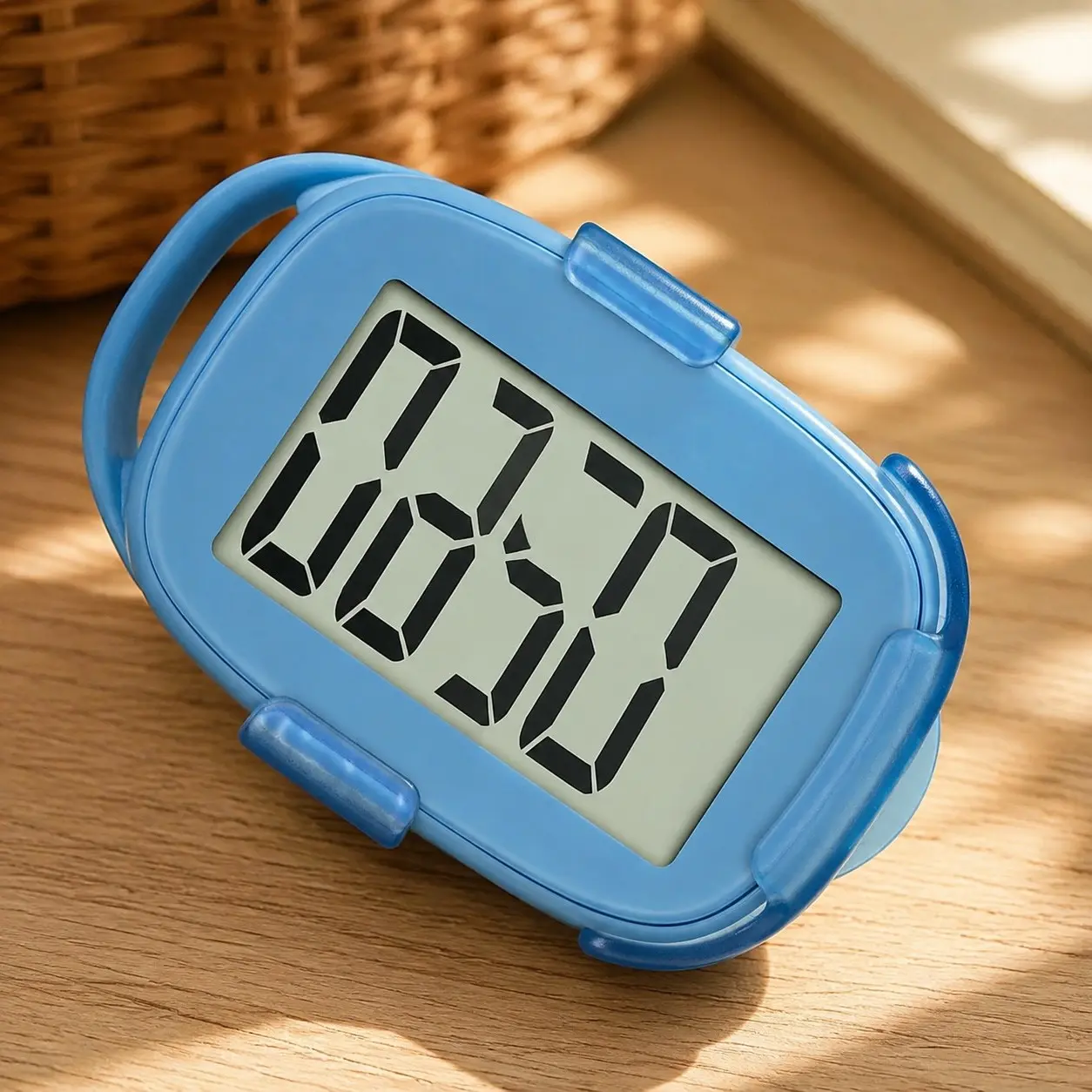 3D Pedometer Simple Step Counter for Walking with Clip, Lanyard, Accurate Step Tracker, Large Display, Easy to Use Daily Step Tracking - A420S - Light BlueGift