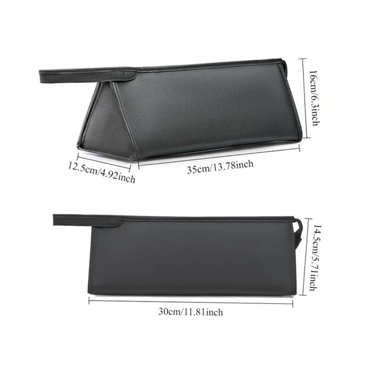 PU Leather Waterproof Storage Bag, Multi-functional Storage Bag for Hair Dryer & Curler, Travel Storage Bag for Dyson Hair Dryer & Curler