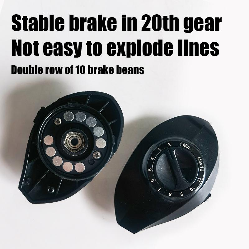 7.2:1 High Speed Baitcasting Reel, 3+1 Ball Bearings 5KG Drag, Left/Right Handed Fishing Reel