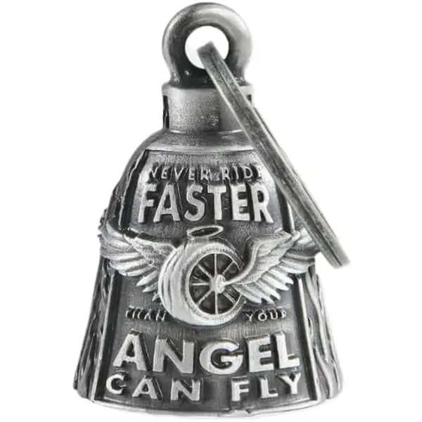 Motorcycle Ride Bell for Bikers, Metal Bell Pendant with Hanger and Ring