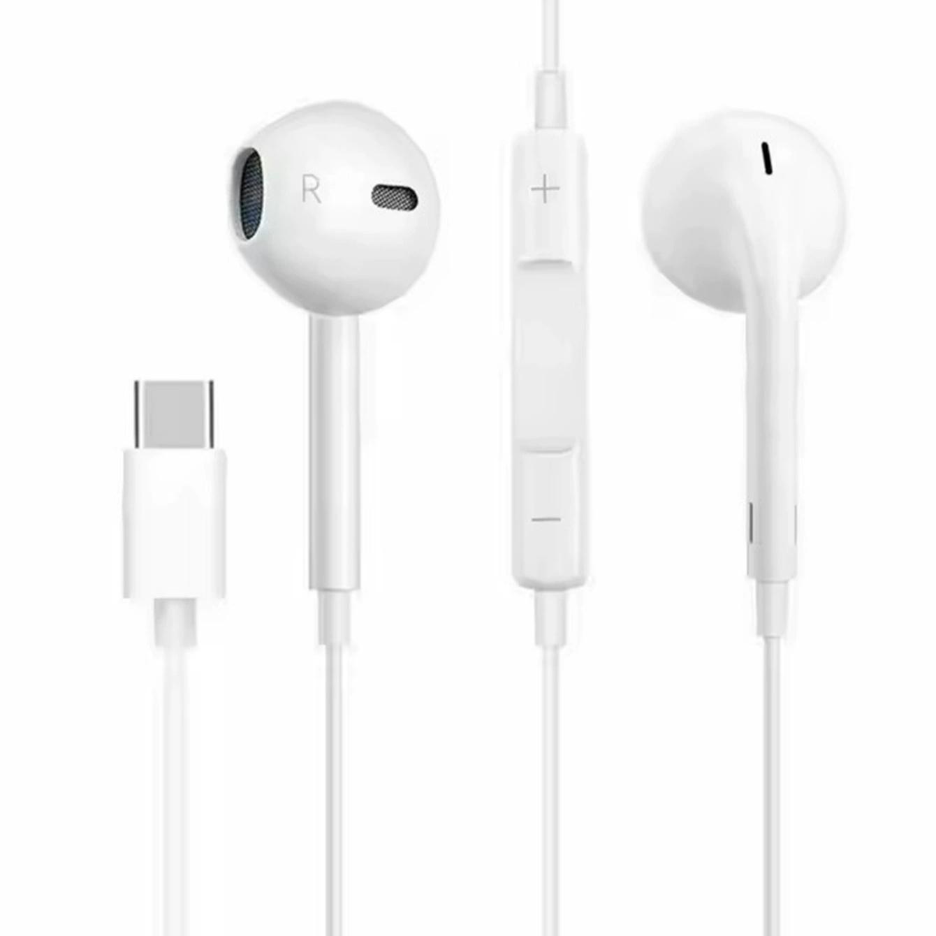 Type-C Wired Headset Earbud Compatible with iPhone 15 16 Series, Built In Microphone Remote Control Noise Reduction Functionality
