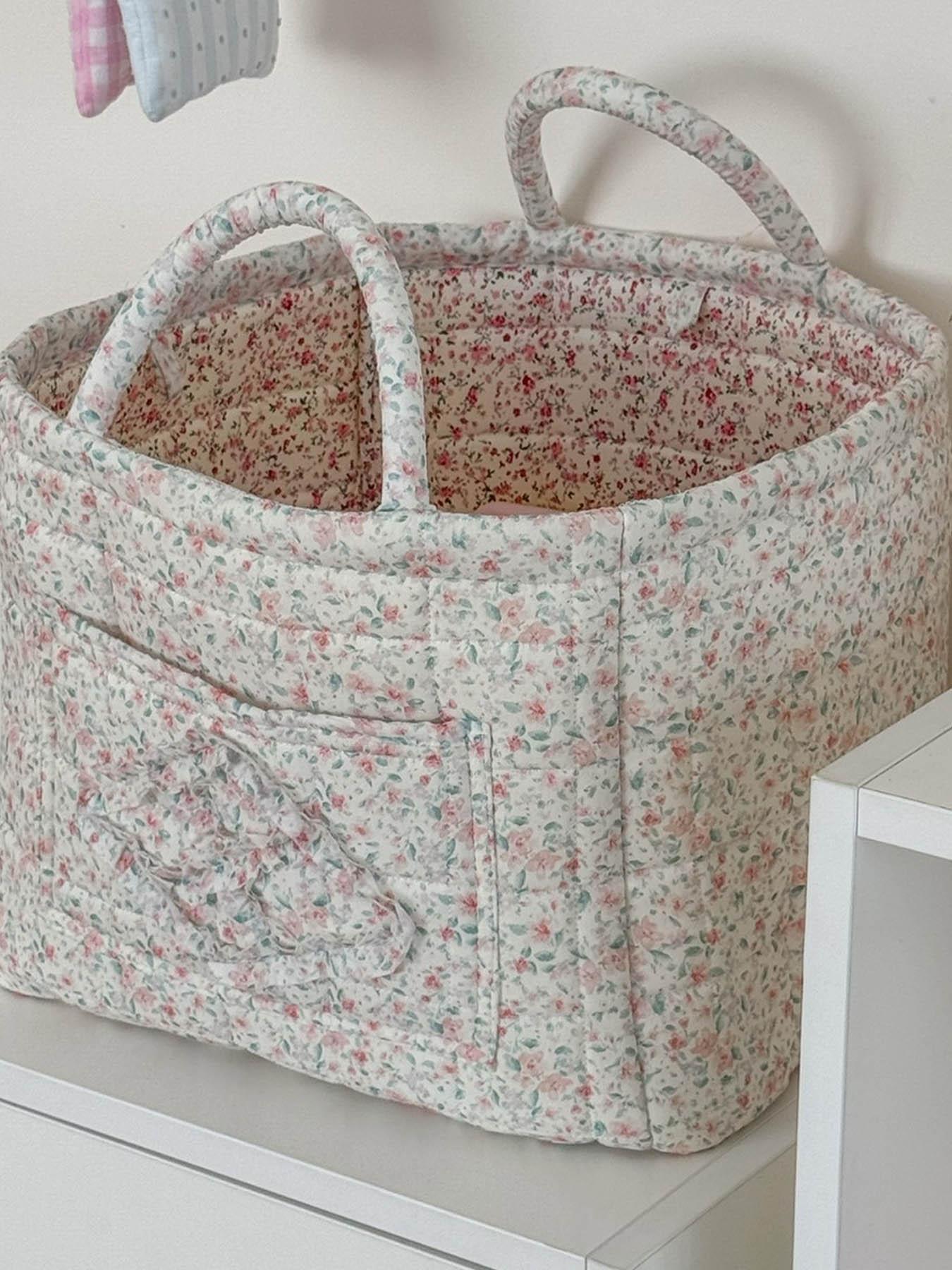 Elegant Home Storage Bag OrganizerMultipurpose Foldable Basket for Clutter Organization,Perfect for Living Room & Bedroom Use, Carrying Caddy, Portable Storage Basket