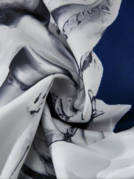 Men's Angel Print Short Sleeve Shirt, Regular Fit Casual Baroque Printed Collared Button Shirt for Summer, Fashion Men's Top for Daily Wear, Tropical