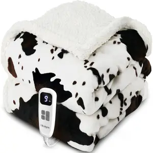Heated Blanket Throw Blanket - Fast Heating Electric Blanket, Soft Flannel Heated Throw with 4 Time, 10 Heating, Warm Gifts for & Mom & Grandma(50"x60"White)