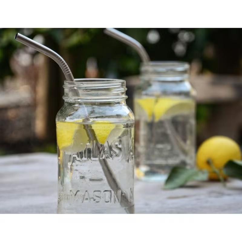 Reusable Straw and Brush Set, 304 Stainless Steel Straws for 20oz Tumblers, 8.5 Inch Straws for Cocktails/ice Tea/milkshakes, Dishwasher Safe