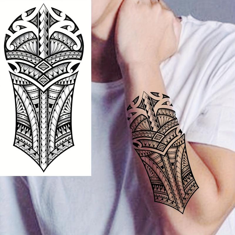 Māori Tribe Temporary Tattoo Set, 22 Animal Designs, Durable Long-Lasting, Suitable for Men Women Arms Legs Hands Neck, Tattoo Stickers