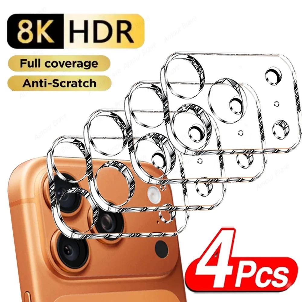 4pcs Camera Lens Protector Cover Compatible iPhone 17 Air/17 Pro Max/17 Pro/17/16e/16/15/14/13/12/11/Pro Max/Pro/Plus/Mini,Fingerprints Resistance,Scratch-Resistant,Impact Protection,Precise Fit,Easy to Install