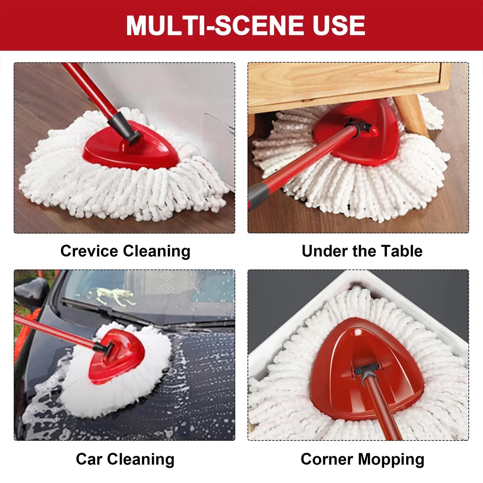 Mop Replacement Heads for O-Ceda Mop Replace Head EasyWrin Spin Mop Heads Replacements, Microfiber Spin Mop Refills, Easy Cleaning Mop Head Replacement, Smooth