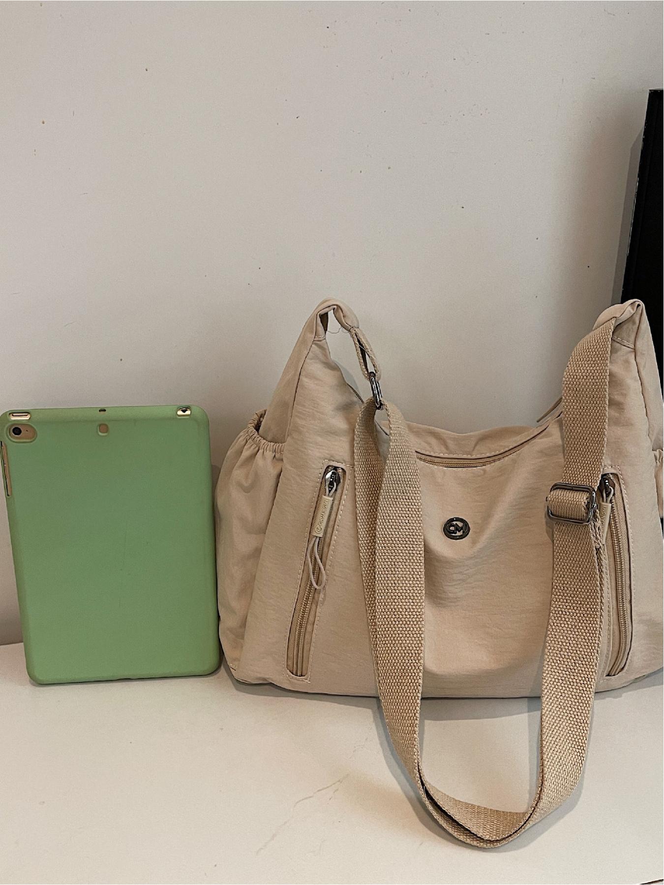 Fashionable and casual versatile crossbody bag, Crossbody Tote Bag, solid color, simple and versatile, single shoulder bag, solid color, multiple pockets, trendy armpit bag suitable for work, shopping, daily commuting