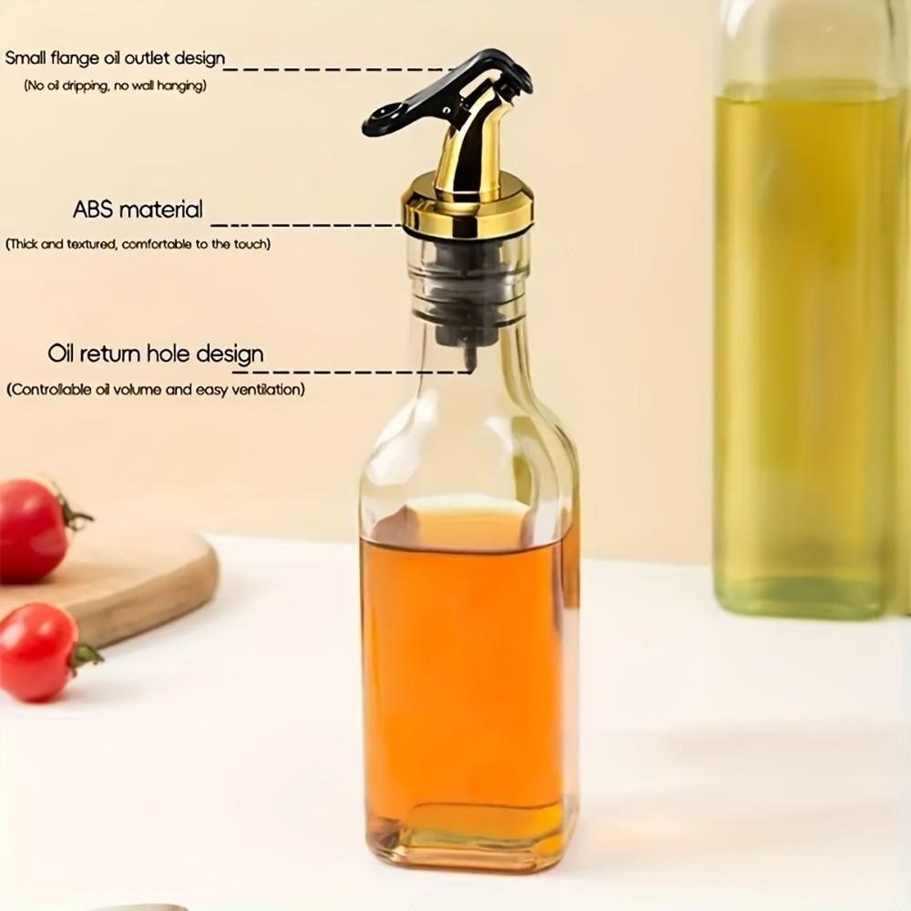 Salt Bottle Vinegar Oil Set, Rotating Lid Design with Stainless Steel Spice Jar, Perfect for Cooking and Grilling, Leak Proof Dispenser