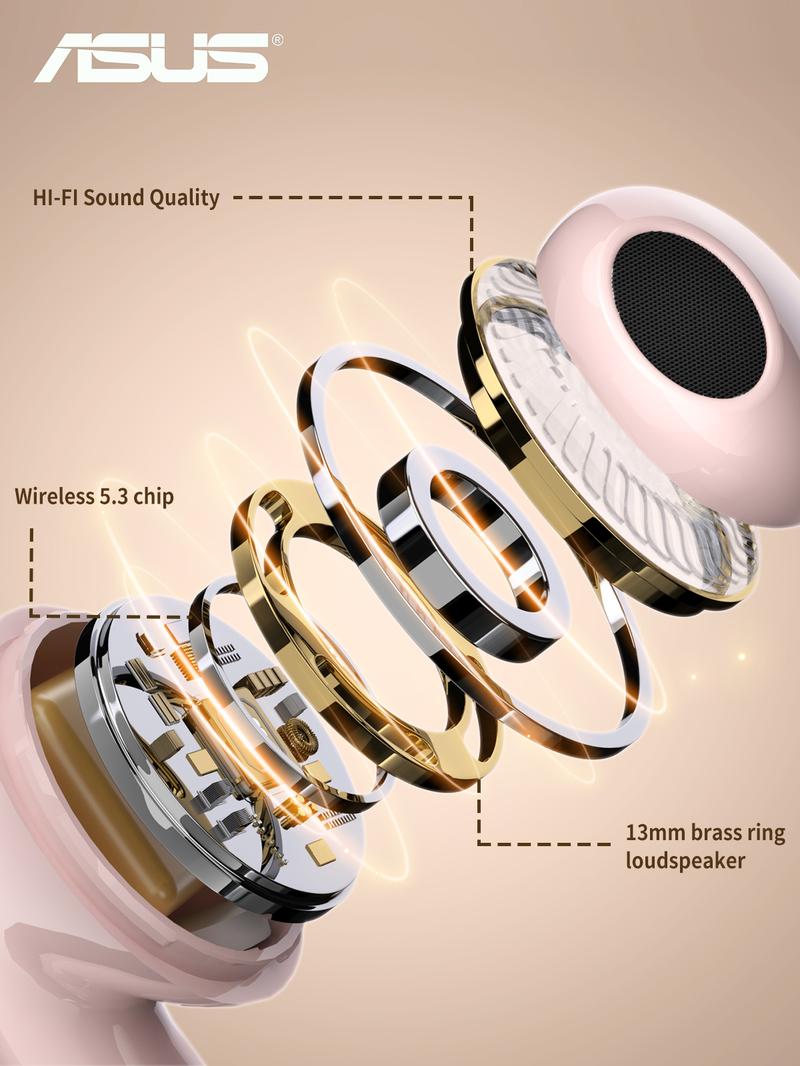 ASUS new  wireless in-ear Headset with long battery life, high sound quality, wireless connection, suitable for listening to music and making calls