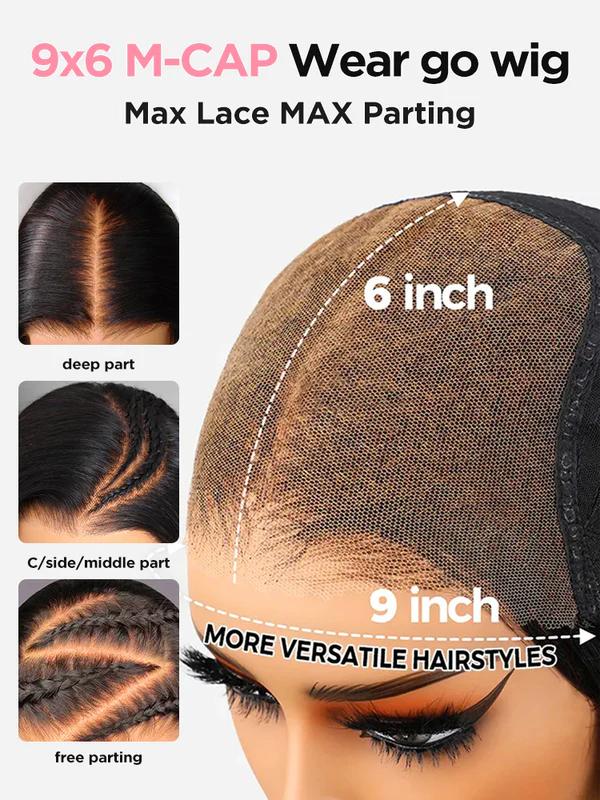 13x6 Glueless Water Wave Human Hair Wigs Ready To Go 6x4 Brazilian 9x6 HD Lace Closure Wig Human Hair For Women Pre Plucked 180% Density