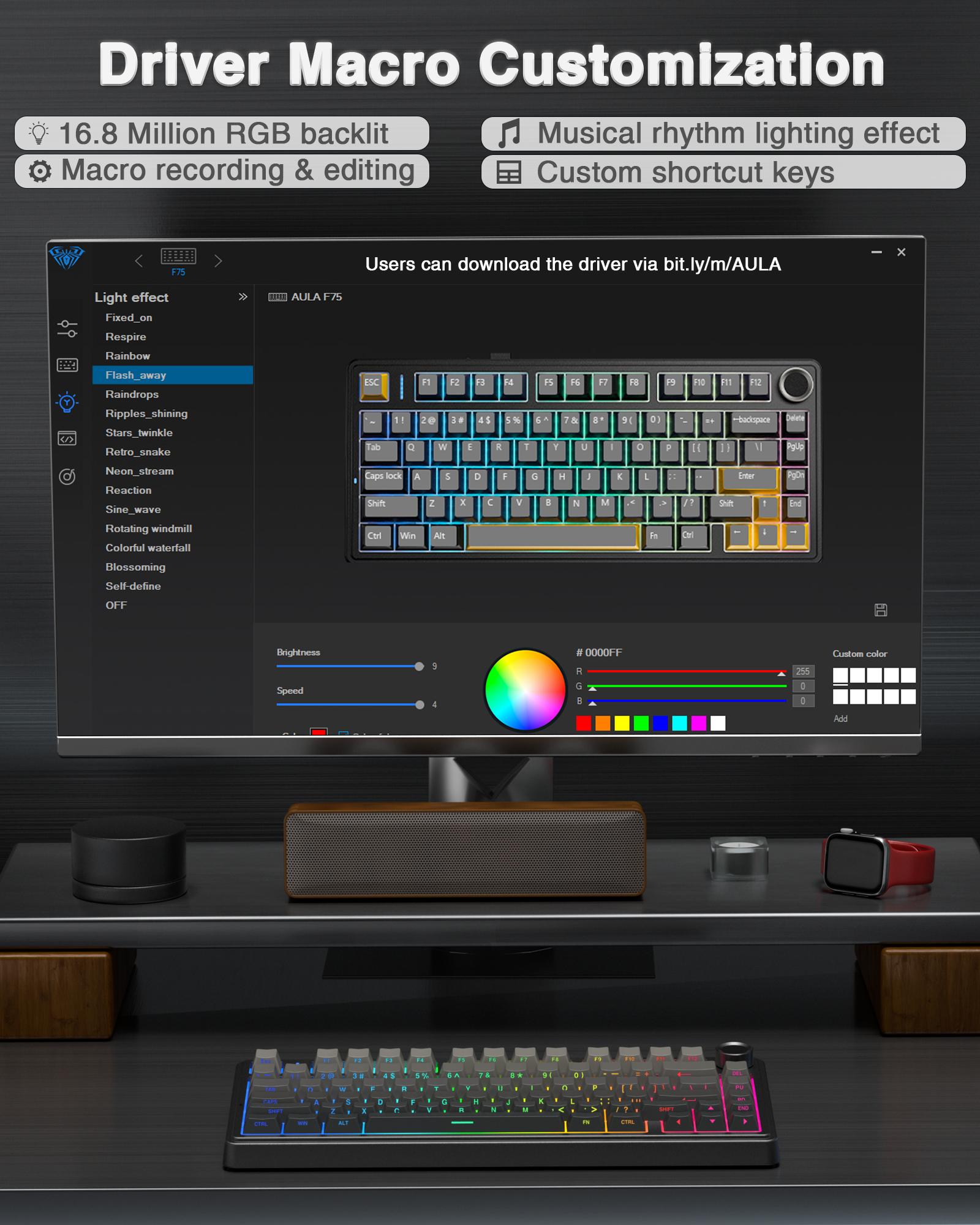 OFFICIAL AULA F75 Pro Mechanical Keyboard RGB Backlit 2.4G Wireless Bluetooth Gaming Keyboard for Gamers Gaming PC Accessories Gasket Custom Creamy Keyboard gaming accessories FallFreshness TikTokShopfalldealsforyou OFFICIAL AULA F75 Pro Mechanical Keyboard RGB Backlit 2.4G Wireless Bluetooth Gaming Keyboard for Gamers Gaming PC Accessories Gasket Custom Creamy Keyboard gaming accessories FallFreshness TikTokShopfalldealsforyou