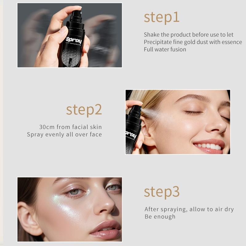 Hydrating Setting Spray 100ML, Say Goodbye to Flakiness, Fine Mist Long-Lasting Makeup, Glowy Finish No Smudging, Moisturizing Makeup Fixer