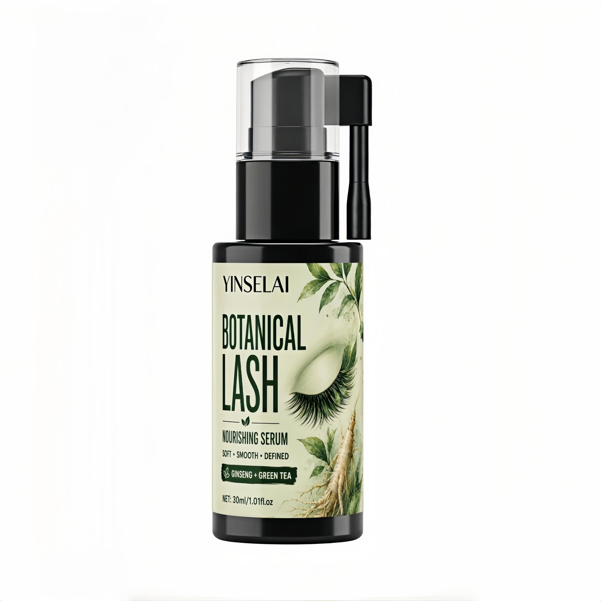 Plant-Based Lash Care Solution, Ginseng Tea Lash Thickening Serum, Nourishes Weak Lashes, Natural Long and Bright Lashes, Longer Looking Lashes, Daily Use