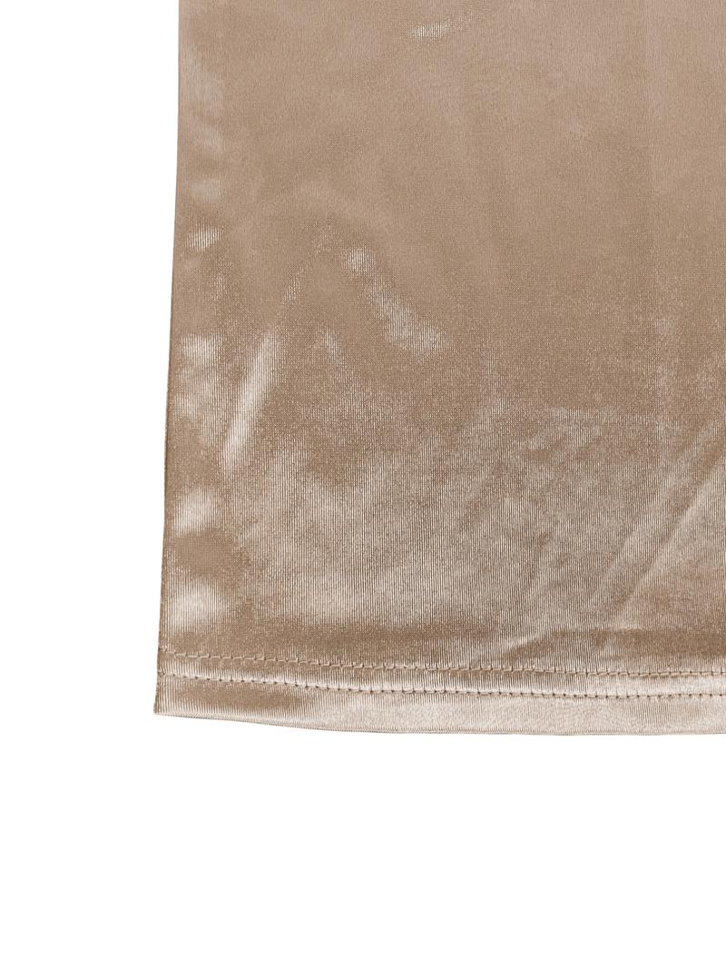 Women's Fashion Long Sleeve Top, Elegant Satin Round Neck Blouse, Suitable for Casual and Formal Office Commute