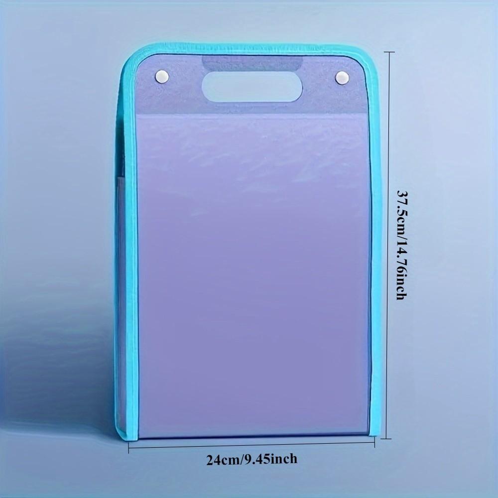 13 Layer Thickened A4 Size Expanding Accordion File Folder, Test Paper Folder, 13 Expandable Compartments, Multi-Pocket Document Organizer for School Office University Files Organizer