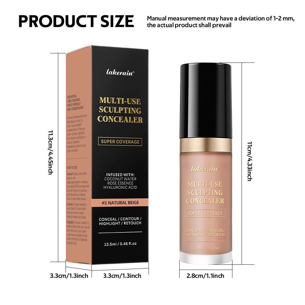 Multifunctional Concealer Stick, High Coverage Cream Texture, Waterproof Sweatproof Long-Lasting, Face Body Use, Full Coverage Foundation, Matte Concealer, Matte Makeup Finish, Perfecting Complexion Stick