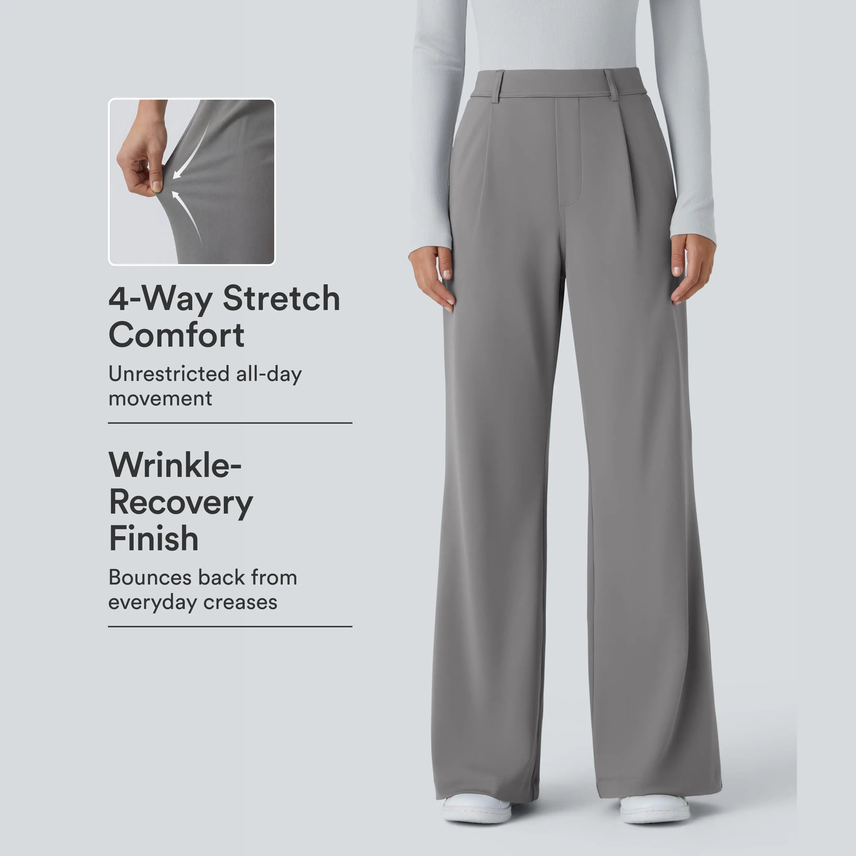 Halara Flex™ DayStretch High Waisted Pocket Work Flare Pants Halara Flex™ DayStretch High Waisted Pocket Work Flare Pants