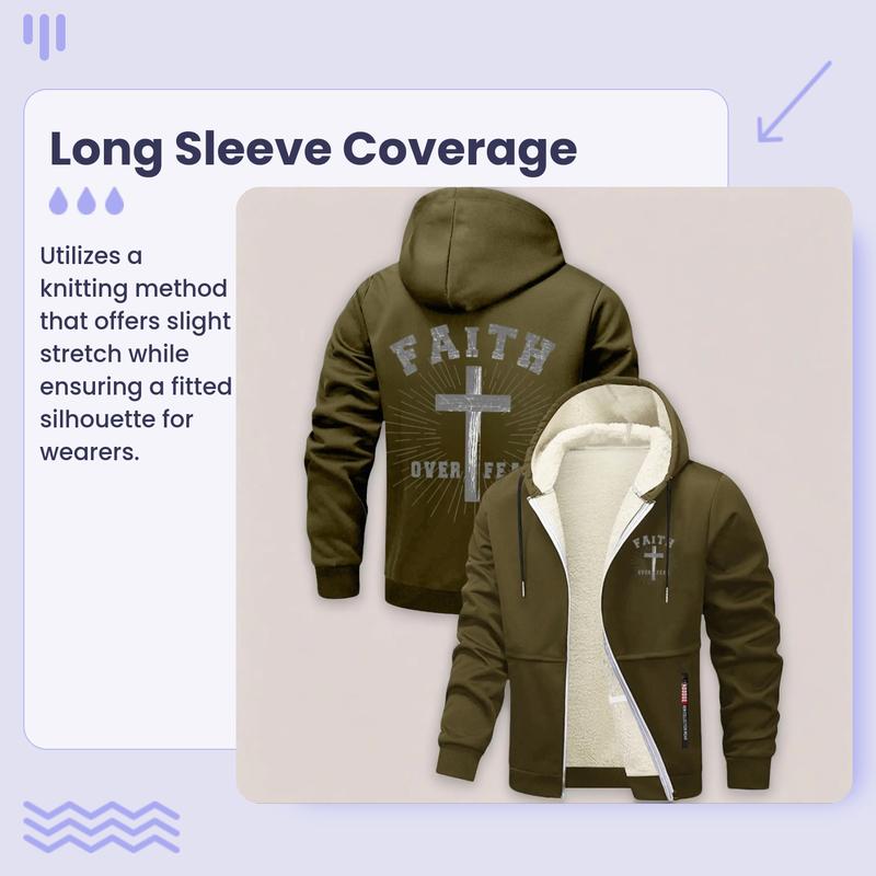 ❄️Winter Faith Armor: FAITH OVER FEAR Sherpa Jacket | 1/COUNT + Cross Print🔥Crush Cold & Doubt – TikTok’s Hottest Spiritual Flex💥