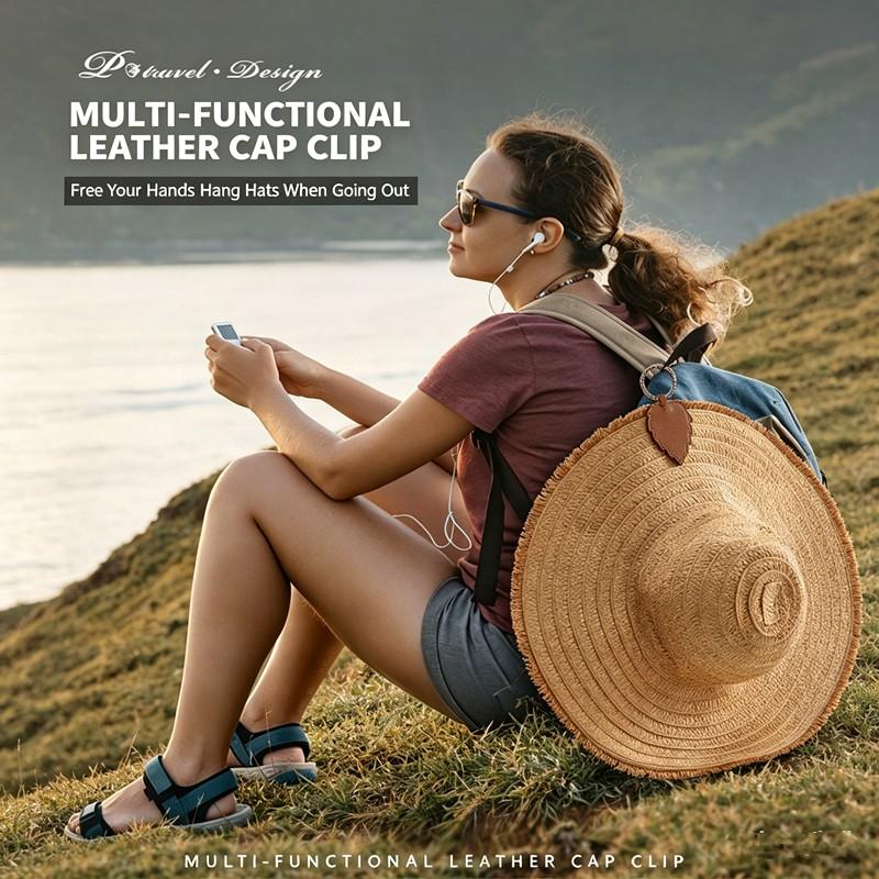 Magnetic Hat Clip Portable Travel Hat Holder, Anti-Loss Sun Hat Hook, Backpack Strap Attachment, Essential Gear for Hikers & Adventurers