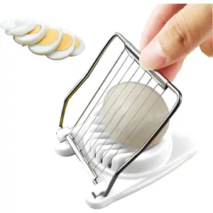 Egg Slicer for Hard Boiled Eggs, Soft Food Cutting Tool with Stainless Steel Wire