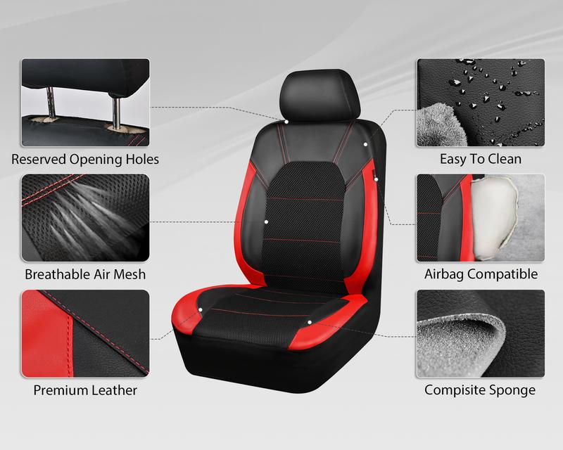 CAR PASS 2/5 seats Universal Leather Two Front Seat Covers,Sport seat Covers fits Most Cars, SUVs, Trucks, and Vans Airbag Compatible CAR PASS 2/5 seats Universal Leather Two Front Seat Covers,Sport seat Covers fits Most Cars, SUVs, Trucks, and Vans Airbag Compatible