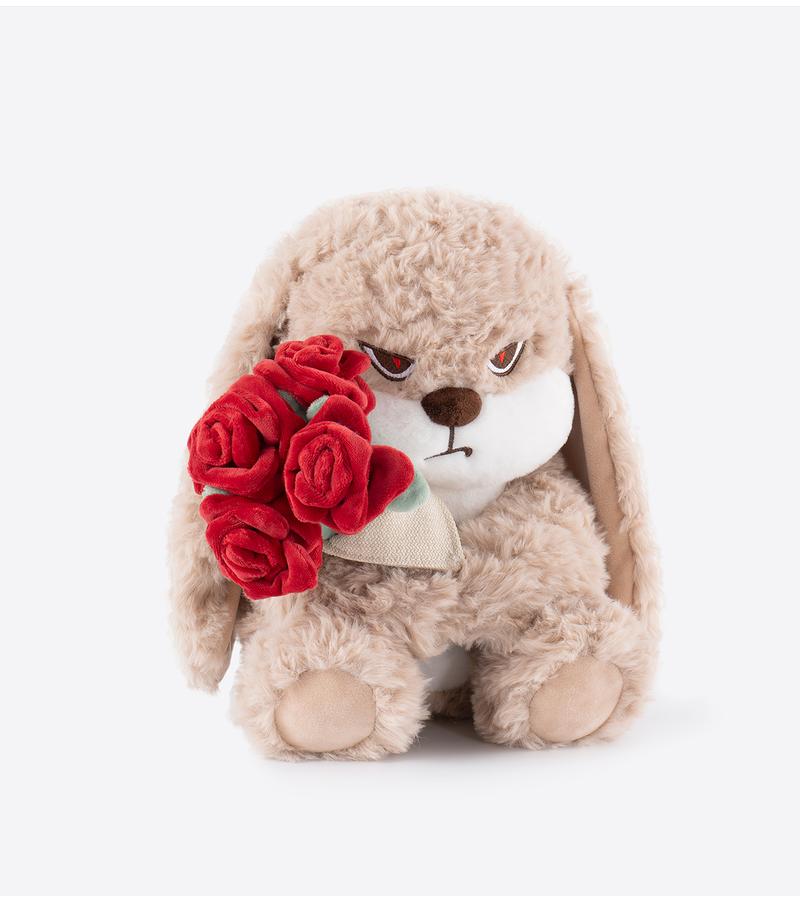 【ZEIO TOYS】RoseDiuDiu  plush toy rabbit doll cute rabbit baby doll soothing doll for boys and girls birthday gift, holiday gift, gift for giving cat hunting Cool Drop