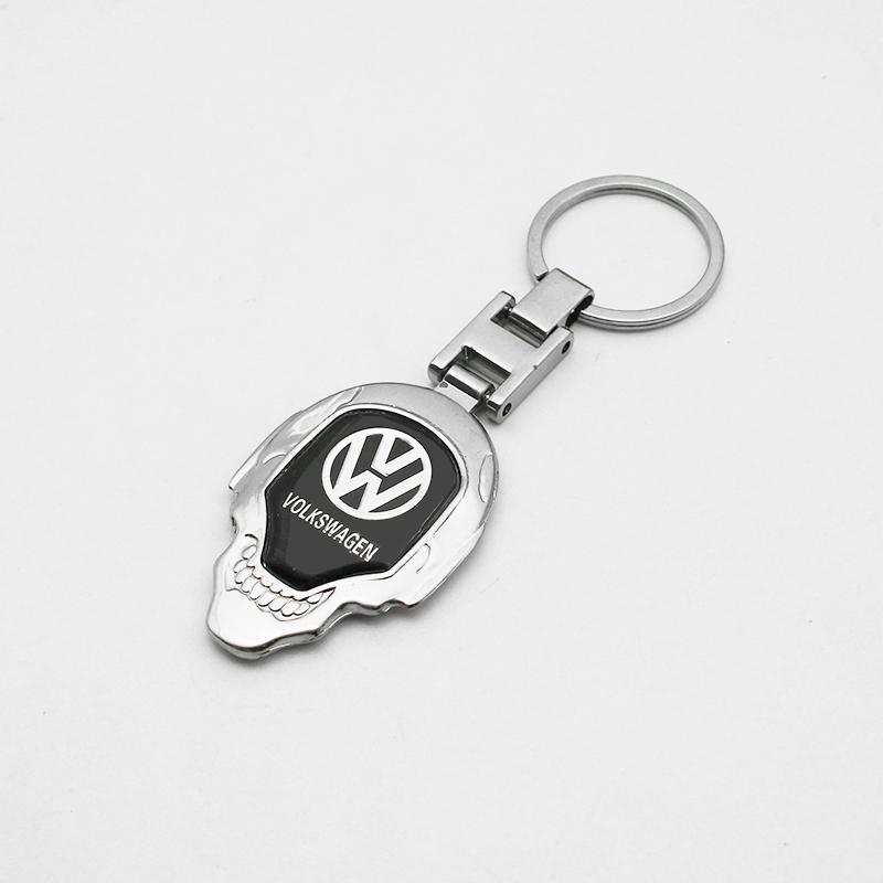 1PCS Volkswagen Keychain Key Ring & Key Case GTI Style Leather Metal Key Chain For VW Golf Polo Passat Tiguan Lavida Bora Auto Accessories Gift