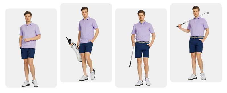 M MAELREG Men’s Jacquard Polo Shirt with Pocket – Dry Fit Moisture-Wicking Performance Short Sleeve Polo for Summer Vacation, Casual Wear Holiday Gifts M MAELREG Men’s Jacquard Polo Shirt with Pocket – Dry Fit Moisture-Wicking Performance Short Sleeve Polo for Summer Vacation, Casual Wear Holiday Gifts